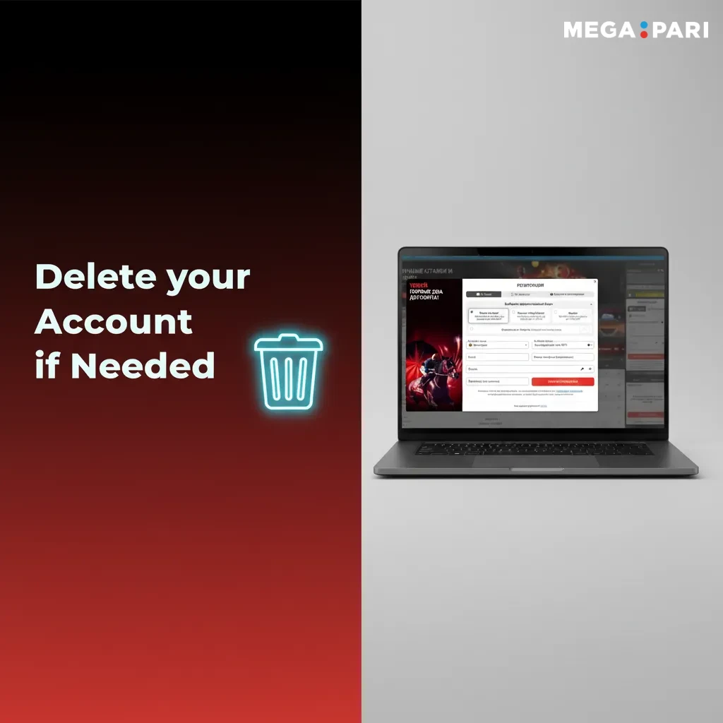 Guide to deleting a MegaPari account: request closure, settle balance and bets, verify ID, await confirmation.