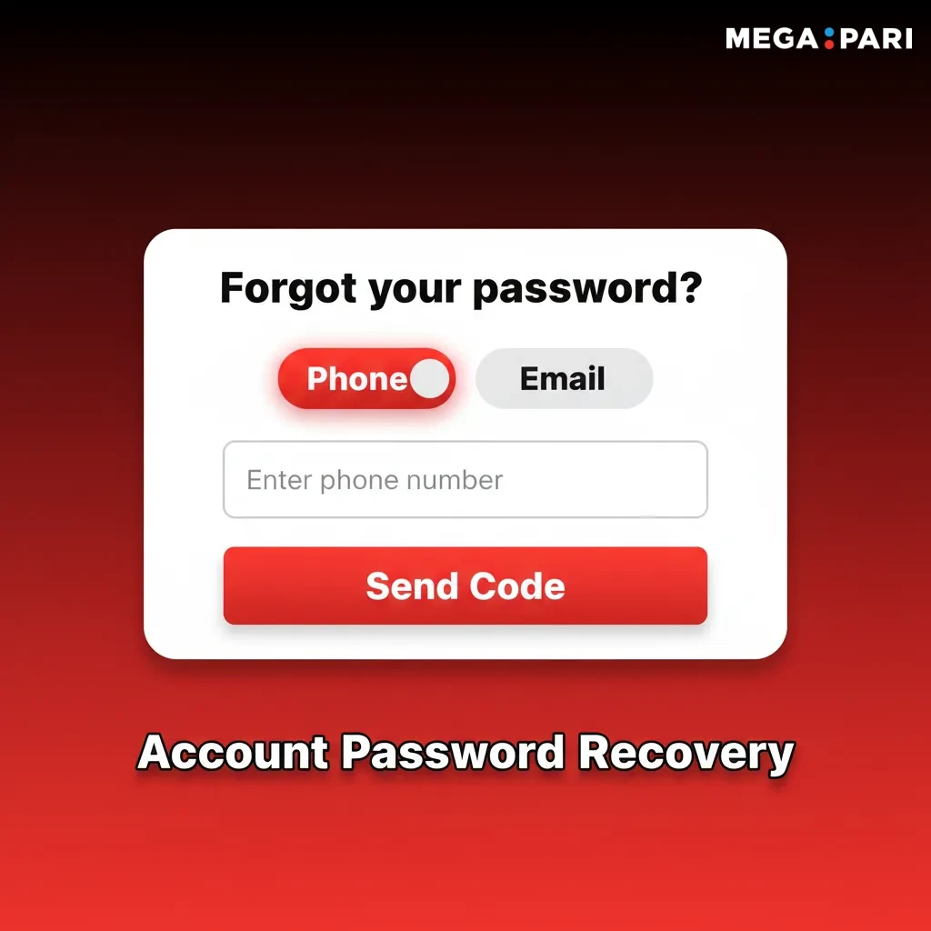Password recovery steps: reset via email link or phone OTP; then set a new password and enable 2FA.
