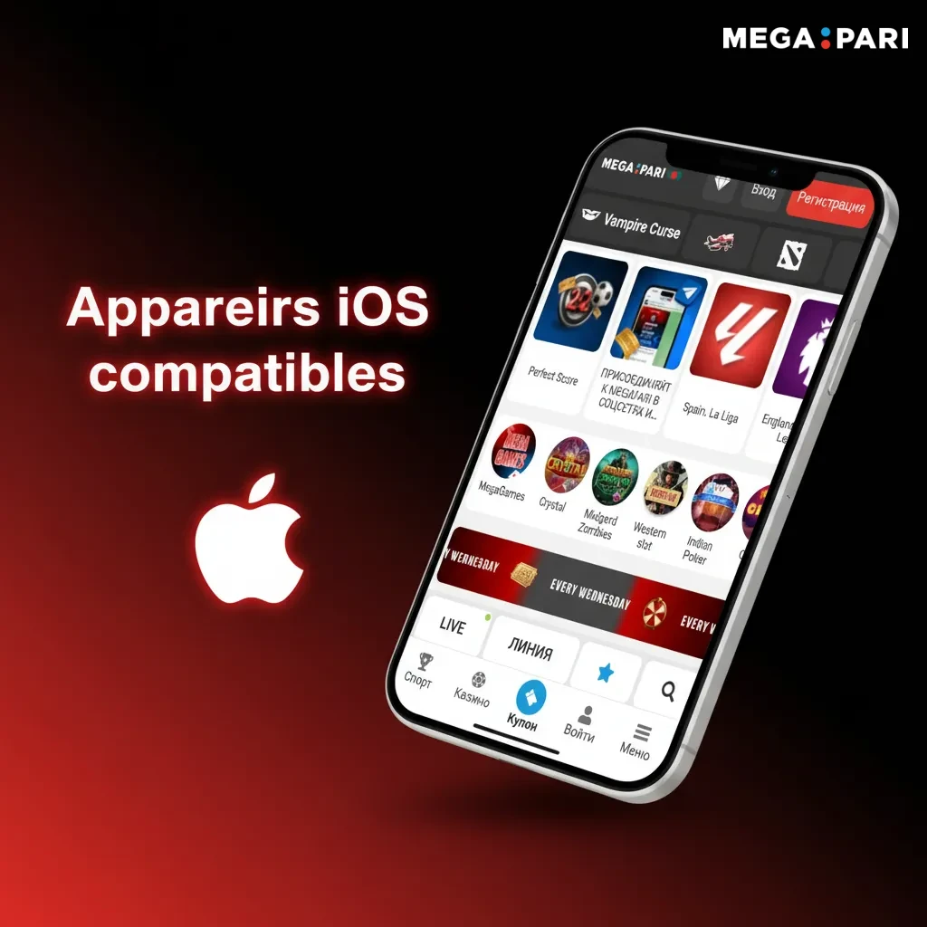 Appareils iOS compatibles: iPhone X à 15 (toutes variantes) et iPad compatibles.