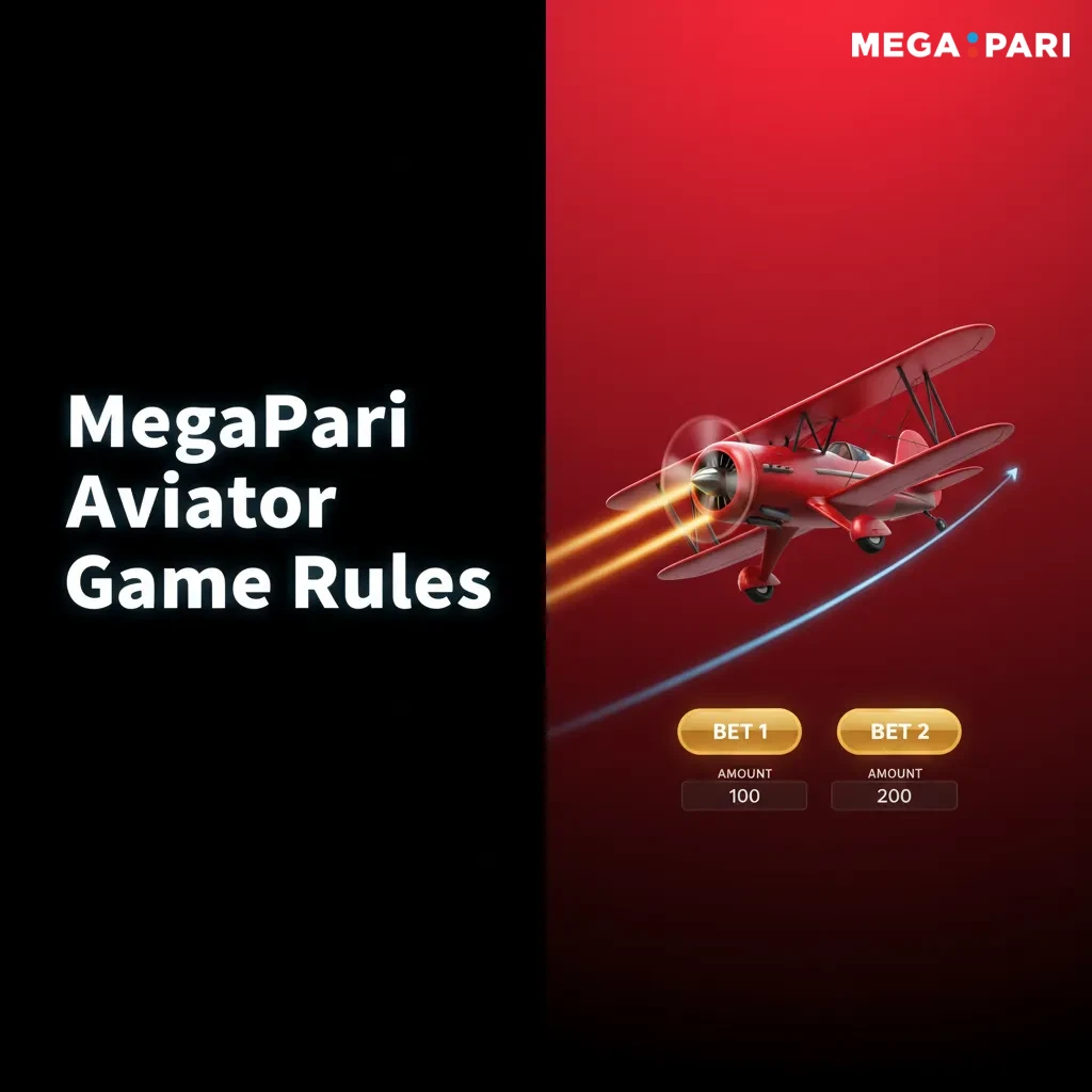 MegaPari Aviator: plane climbs with rising multiplier; cash out before it flies off; two bets, auto bet/cash out, demo mode.