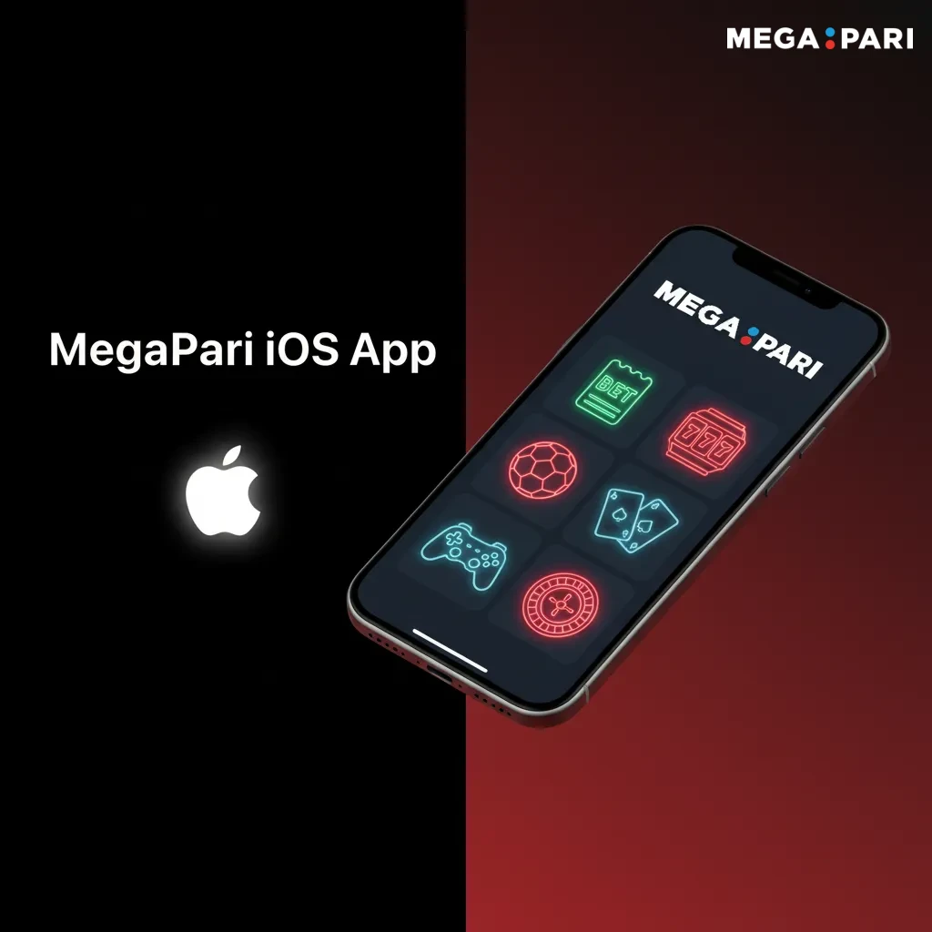 MegaPari iOS app for iPhone and iPad, mirroring sports and casino; requires iOS 12+ and 200 MB free space.