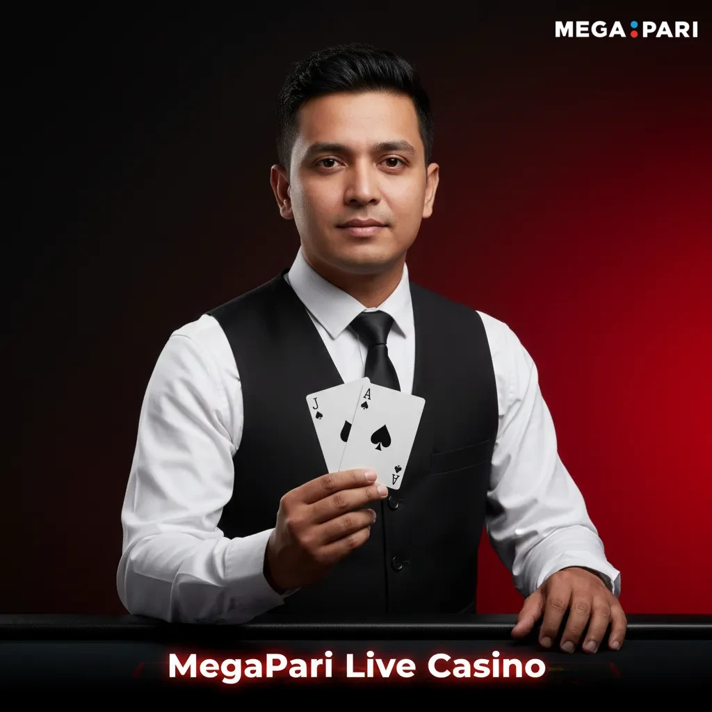 MegaPari Live Casino: live dealer roulette, blackjack, baccarat, and game shows, playable on phone or PC.
