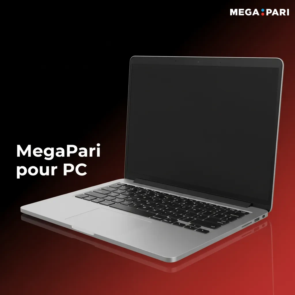 Écran PC avec MegaPari dans Chrome; options Créer un raccourci et Ouvrir comme fenêtre mises en évidence.