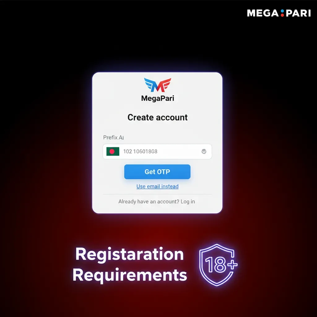 Registration requirements: 18+, real identity matching Bangladesh ID, one account, valid phone/email, payment in your name.