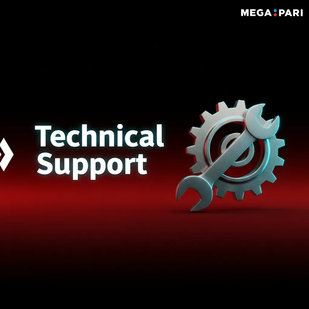 Technical support banner showing icons for login, app, game, and payment issues, with 24/7 live chat and email contact.