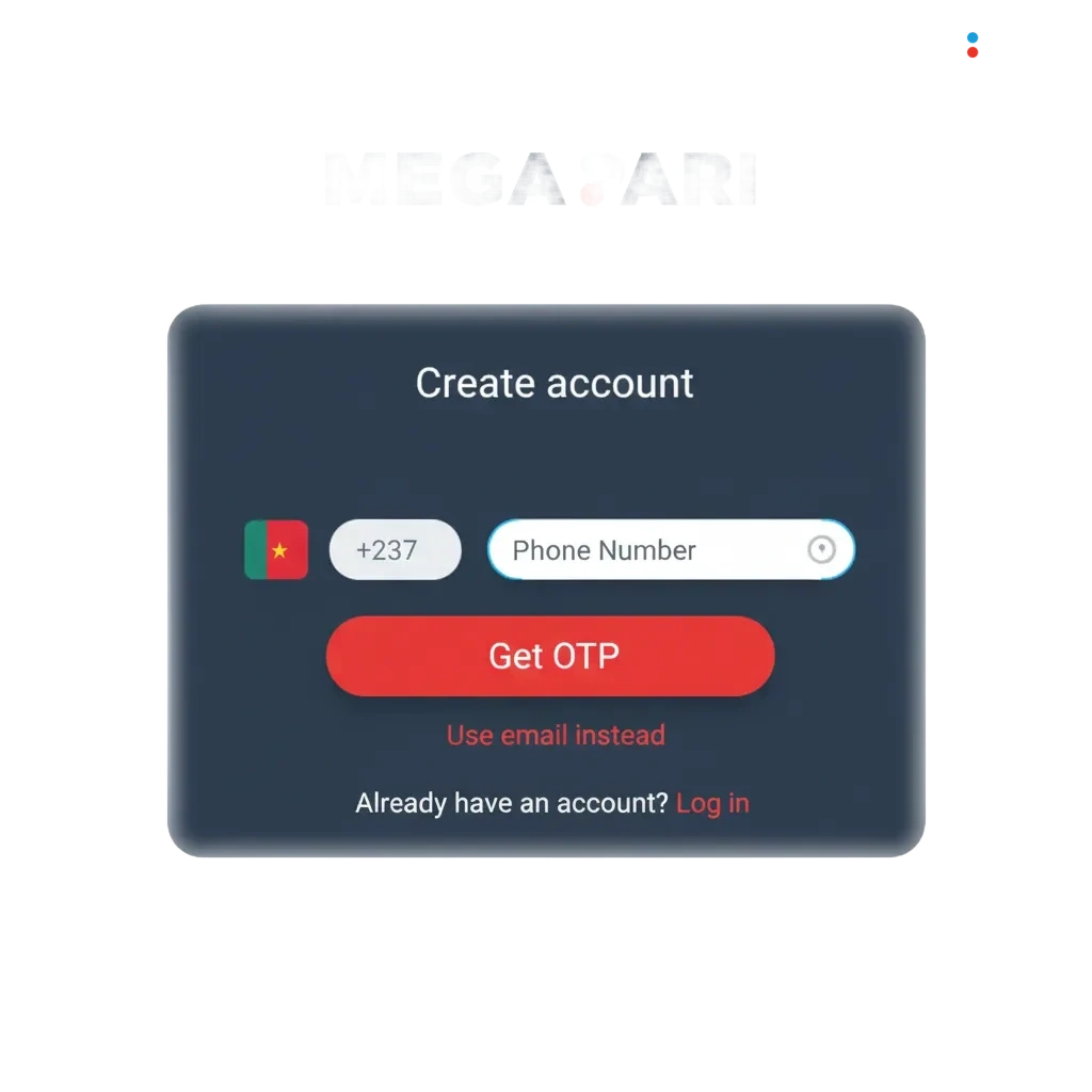 Processus MegaPari Cameroun: inscription, connexion, vérification; paris sportifs et casino, bonus de bienvenue, site et app.