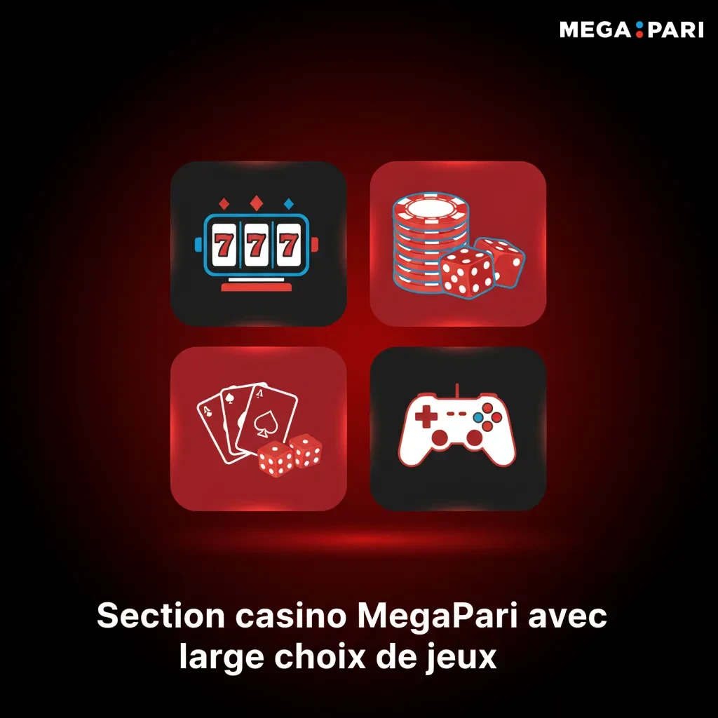 Lobby MegaPari: 5 000+ jeux, catégories (slots, crash, cartes, roulette, blackjack), filtres et recherche mobile rapide