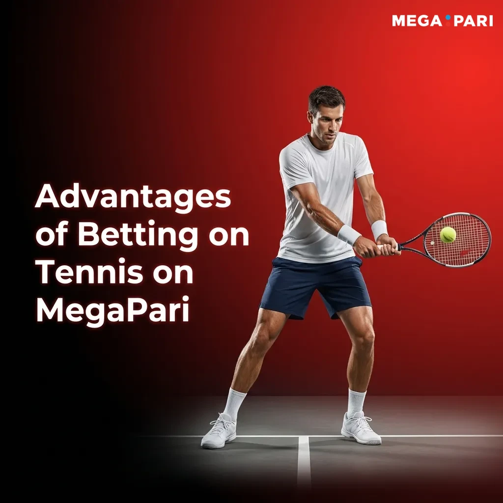 Tennis betting features on MegaPari including live odds, cash out, Grand Slam markets, and Indian payment methods