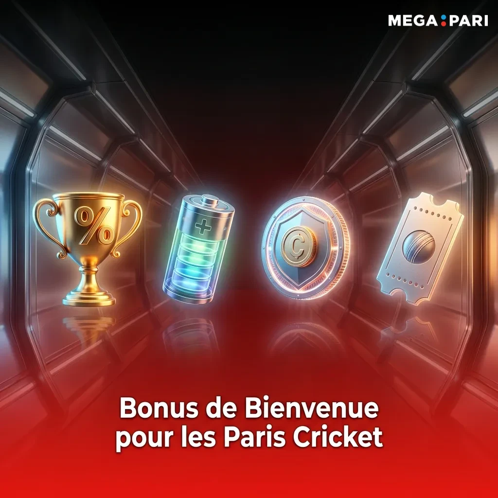 Welcome bonus offer for cricket betting showing deposit match and free bet promotions up to 257,932 XOF