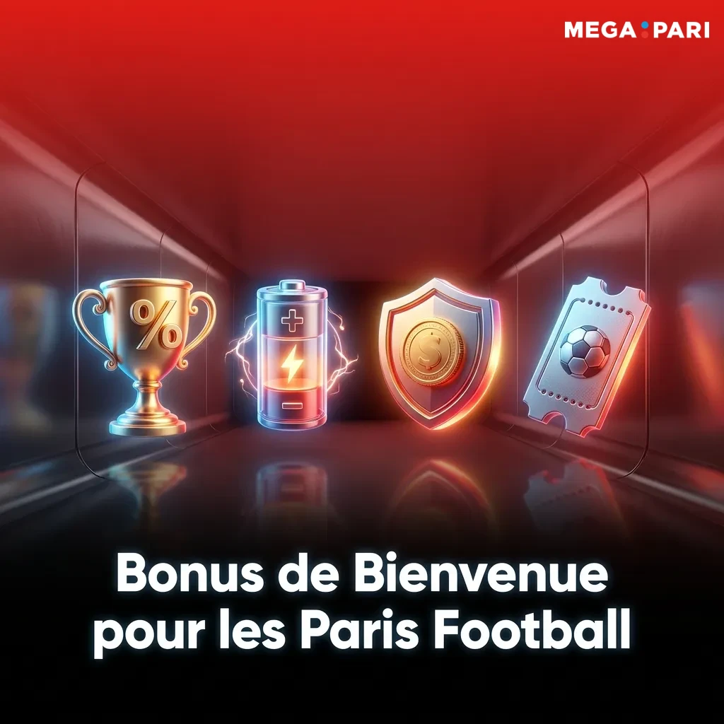 Welcome bonus offer for football betting showing deposit amounts and free bet rewards in XOF currency